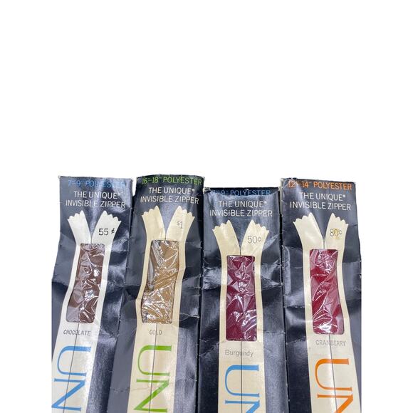 Vintage Lot 32 Mostly New Zippers Metal Talon Unique Conmar 7- 30" USA Japan - Picture 5 of 7